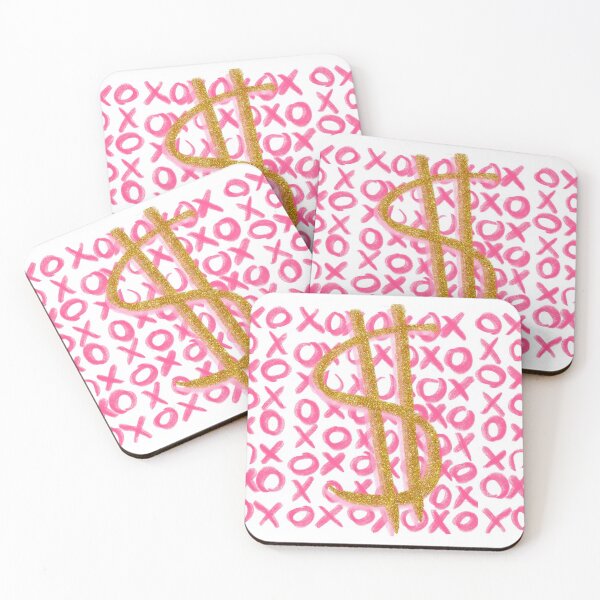 Item preview, Preppy Pink and Gold XO Money Sign designed and sold by brookiecookie37.