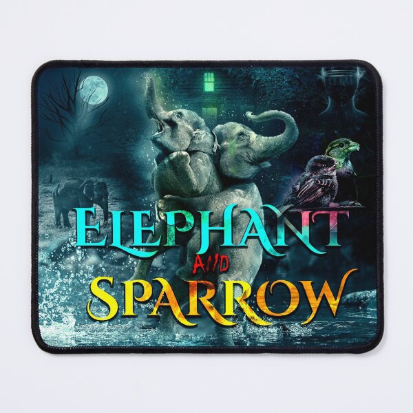 Item preview, Elephant and Sparrow - Jungle Animals, Birds, Magic, Fantasy, Dystopia designed and sold by blazegoldburst.