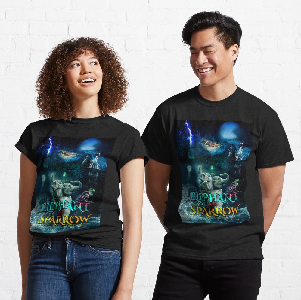 Elephant and Sparrow - Jungle Animals, Birds, Magic, Fantasy, Dystopia Classic T-Shirt