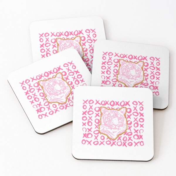 Item preview, Preppy Pink and Gold XO Tiger designed and sold by brookiecookie37.