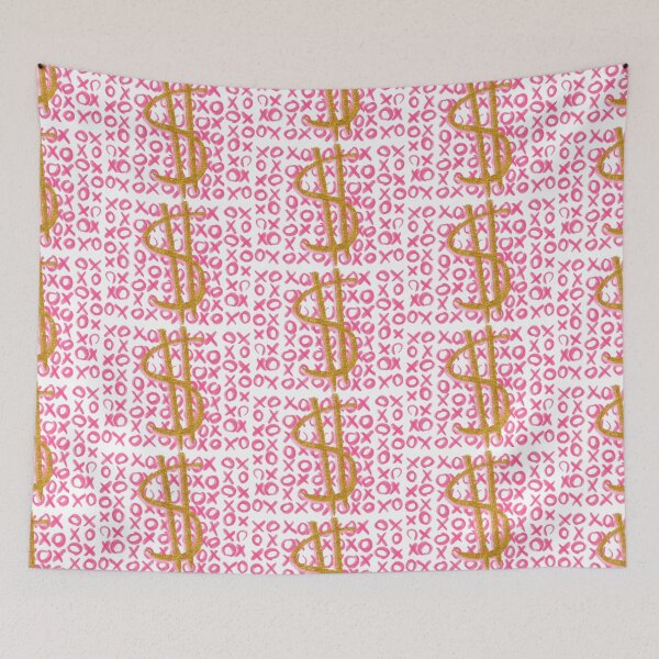 Item preview, Preppy Pink and Gold XO Money Sign designed and sold by brookiecookie37.