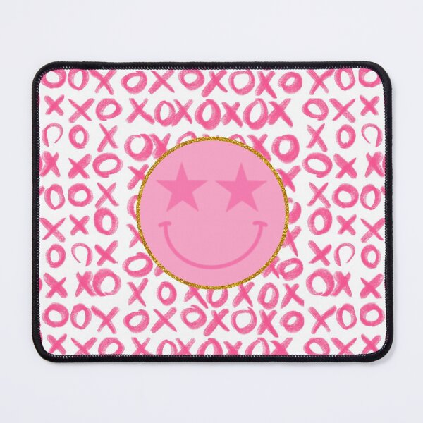 Item preview, Preppy Pink and Gold XO Smiley Face designed and sold by brookiecookie37.