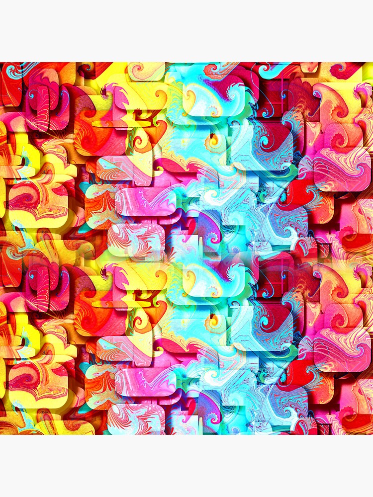 "abstract art" Sticker by iniyadesigns Redbubble