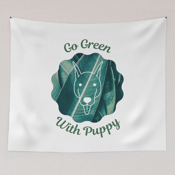 Item preview, Go Green With Puppy designed and sold by kucingmaikan.