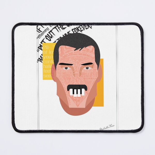 Item preview, Freddie typography portrait with simplified illustration designed and sold by Malintha Peiris.