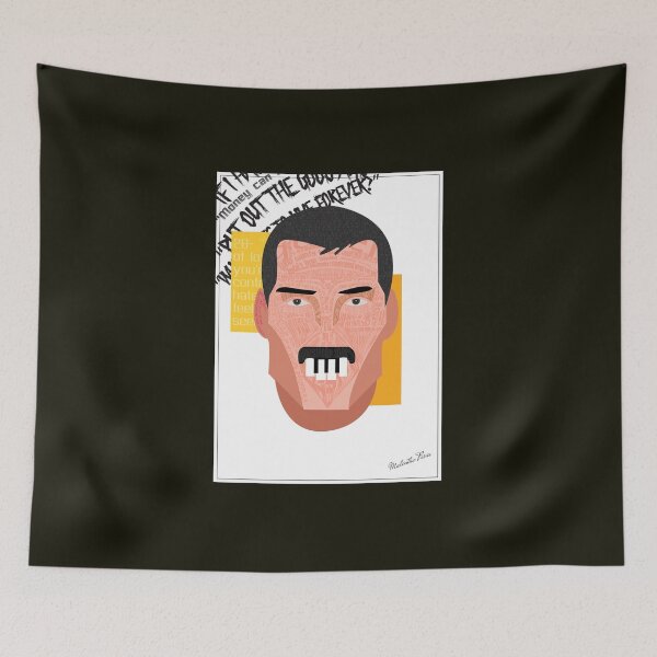 Item preview, Freddie typography portrait with simplified illustration   designed and sold by Malintha Peiris.