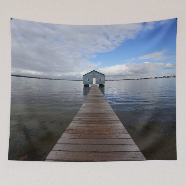 Item preview, Perth Iconic Boat Shed on the Swan River  designed and sold by sticker-vault.