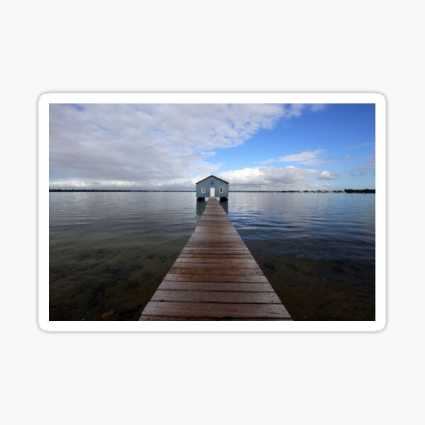Item preview, Perth Iconic Boat Shed on the Swan River  designed and sold by sticker-vault.