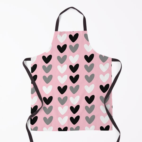 Item preview, Black white and gray hearts on pink background  designed and sold by KRJ Design.