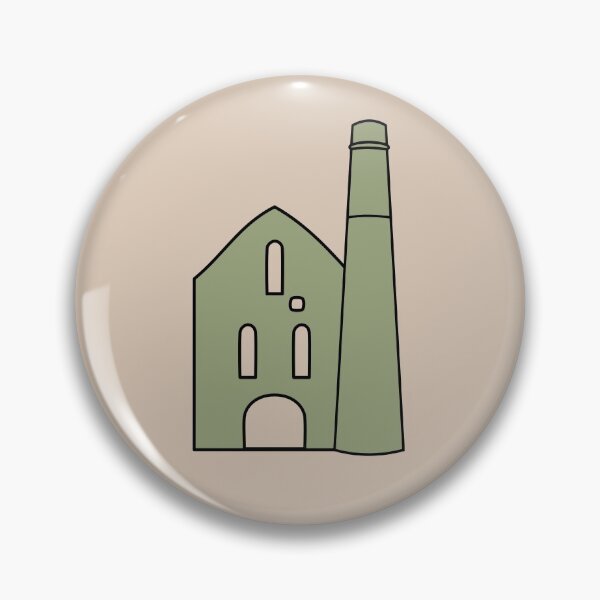 Item preview, Cornish Tin Mines Pattern Green Brown Beige Cornwall designed and sold by cashewdays.