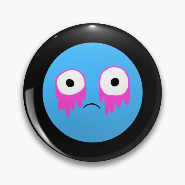 Item preview, Sad Blue Emo Smiley With Pink Tears  designed and sold by SubtleSplit.
