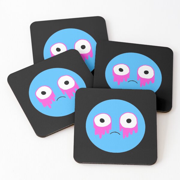 Item preview, Sad Blue Emo Smiley With Pink Tears  designed and sold by SubtleSplit.
