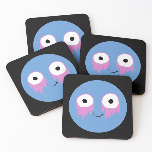 Item preview, Happy Blue Emo Smiley With Pink Tears  designed and sold by SubtleSplit.