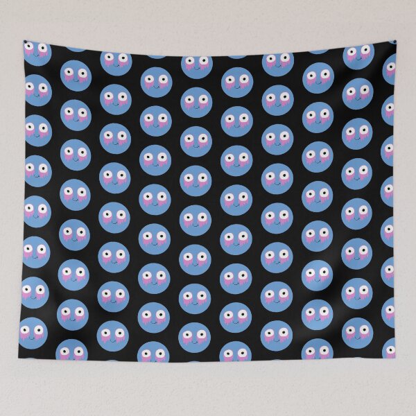 Item preview, Happy Blue Emo Smiley With Pink Tears  designed and sold by SubtleSplit.