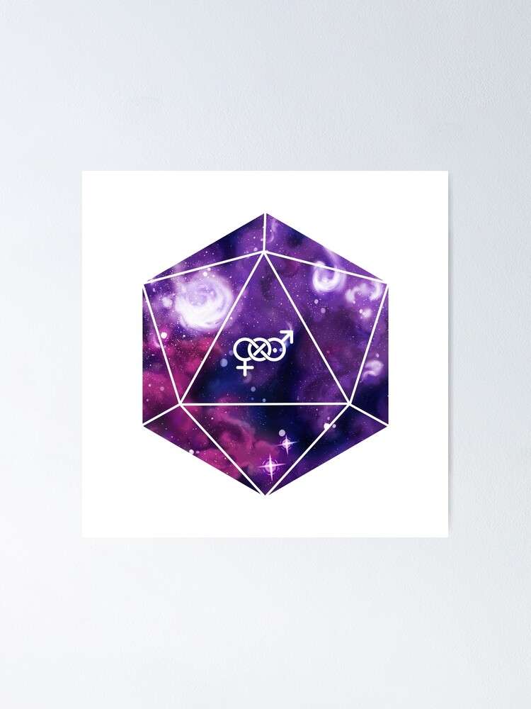 "Bi Pride Galaxy D20" Poster For Sale By Ravenwood135 | Redbubble