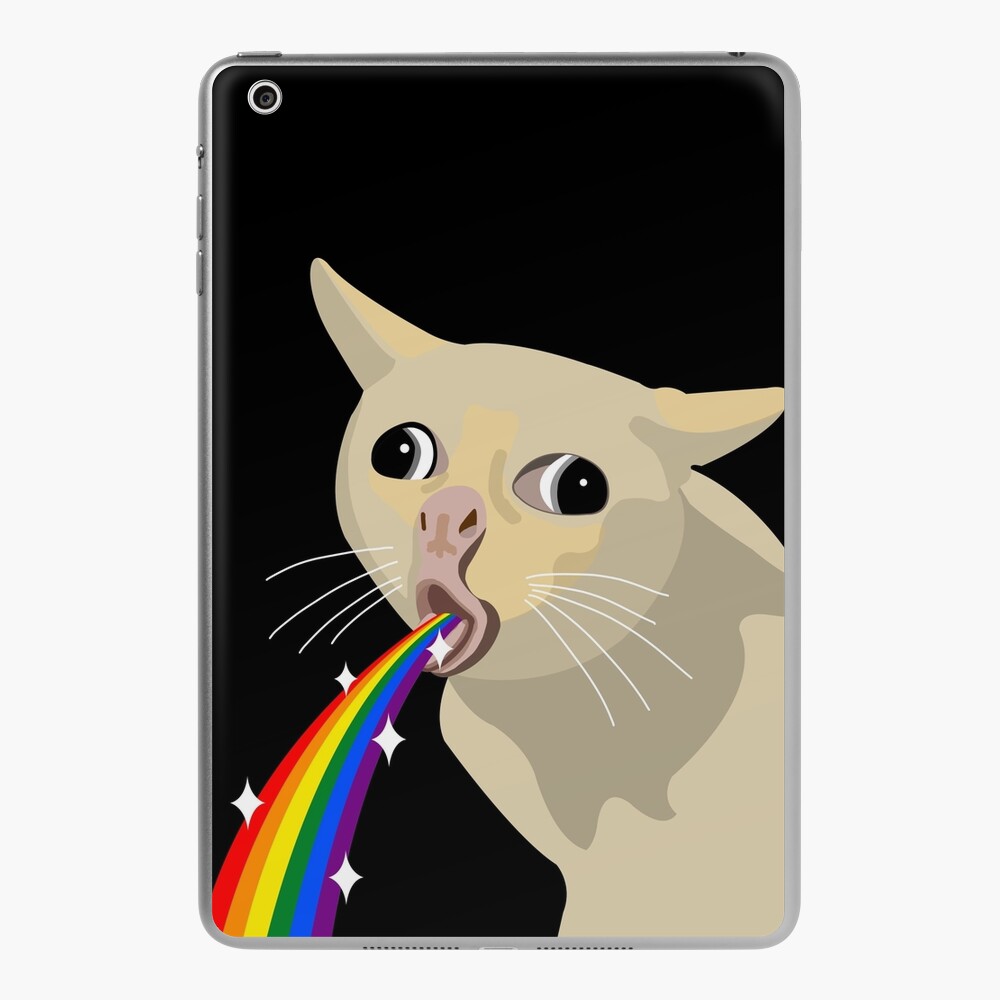 angry cat face meme iPad Case & Skin by auroragalavis