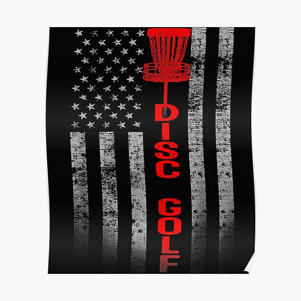 "Disc Golf Basket Flag Design Gift for Disc Golfers" Poster for Sale