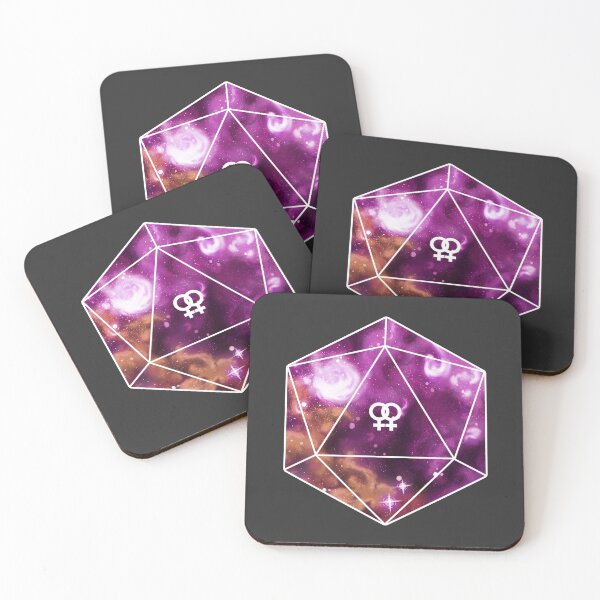 Item preview, Lesbian Pride Galaxy D20 designed and sold by Ravenwood135.