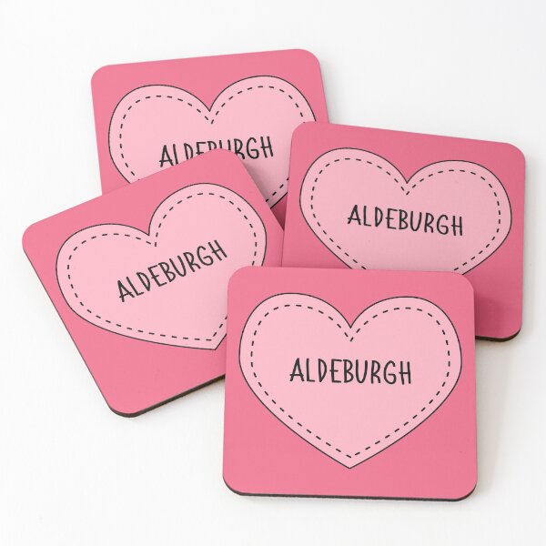 Item preview, Aldeburgh Suffolk England Cute Pink Heart Stitches designed and sold by cashewdays.