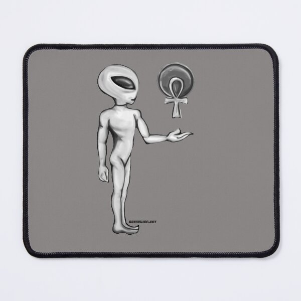 Item preview, Gray Alien with Ankh designed and sold by Gray Alien Art.