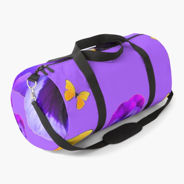 Item preview, PURPLE SPRING PANSIES YELLOW BUTTERFLIES ART designed and sold by sharlesart.