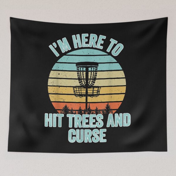 Artikelvorschau, Disc Golf Funny Hit Trees and Curse Retro Disc Golf entworfen und verkauft von Joni23414.