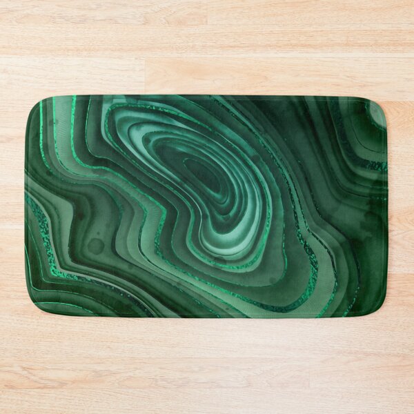 Item preview, Emerald green agate stone watercolor designed and sold by Orianah.