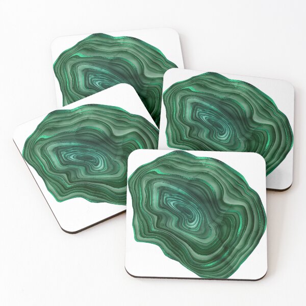 Item preview, Emerald green agate stone watercolor designed and sold by Orianah.