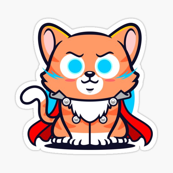 Item preview, cute cat thor designed and sold by Noahcartoon.