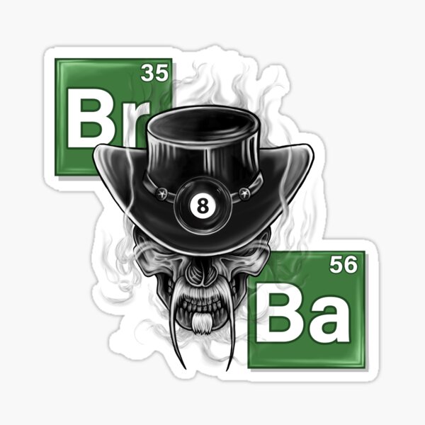 8 Ball Pool Break Smoking Skull Sticker