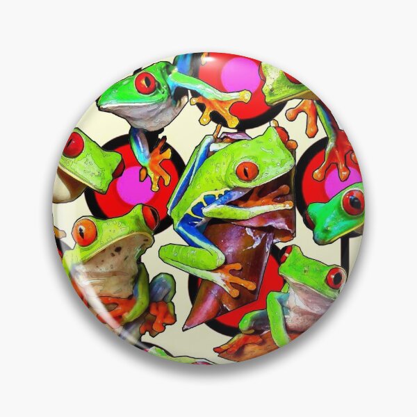 Item preview, RED EYE TREE FROG DOTS designed and sold by ICONIC-SONIC Shop.