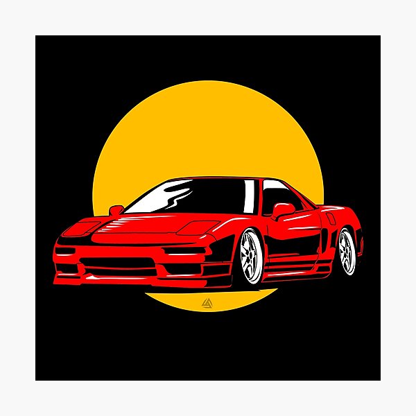 Acura NSX jdm monochrome illustration Photographic Print