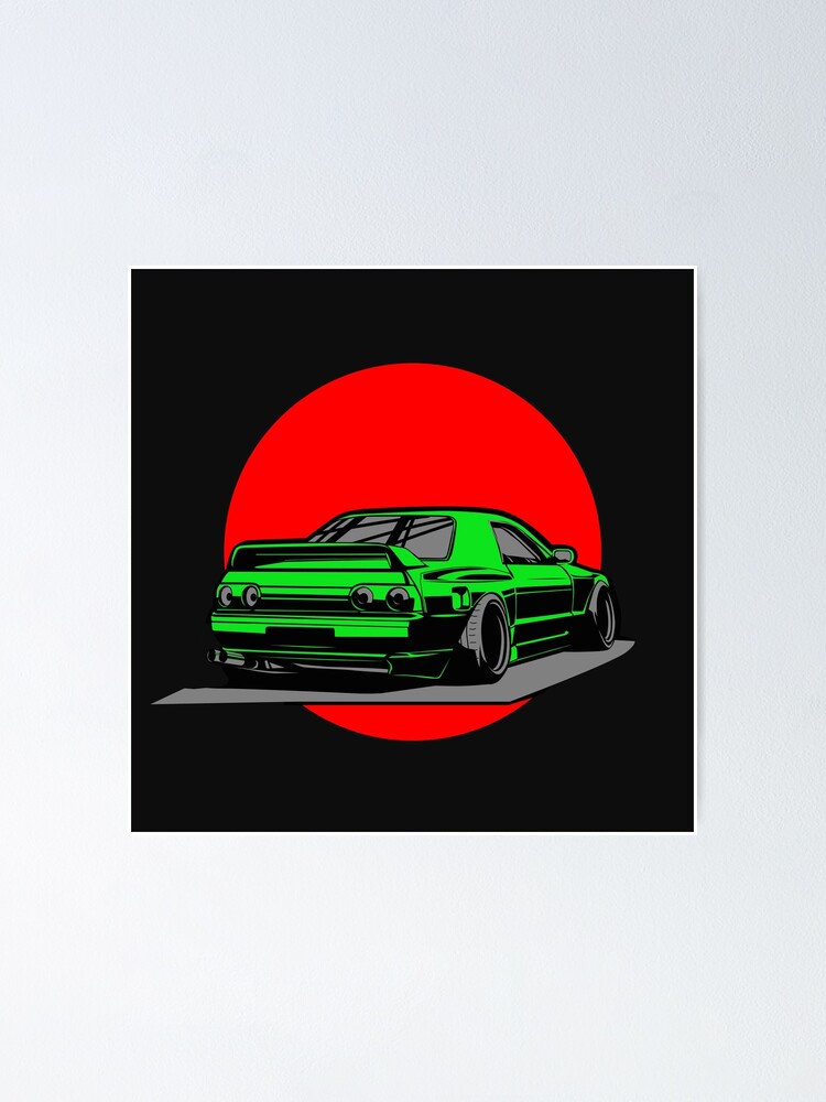 Póster «R32 horizonte GTR Godzilla jdm cartel» de ASAKDESIGNS | Redbubble