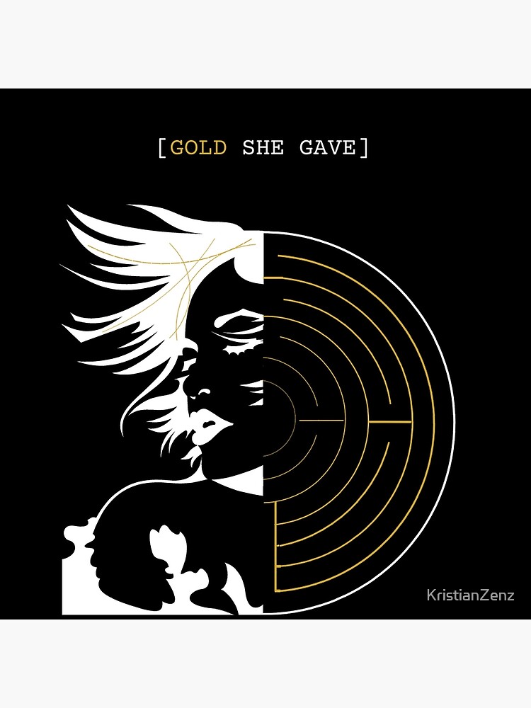 Thumbnail 2 of 2, Art Board Print, Kristian Zenz: GOLD SHE GAVE labyrinth designed and sold by KristianZenz.