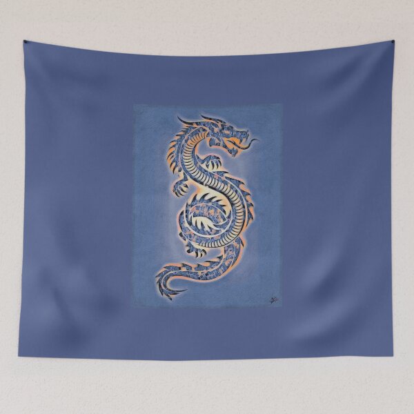 Item preview, Dragon - Light Blue designed and sold by Anas Arts.