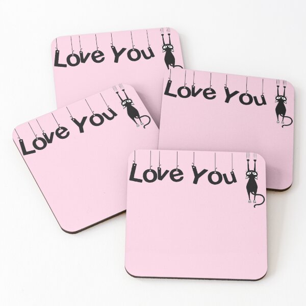 Item preview, Love You Valentine Cute Black Cat Design designed and sold by anjanaartz.