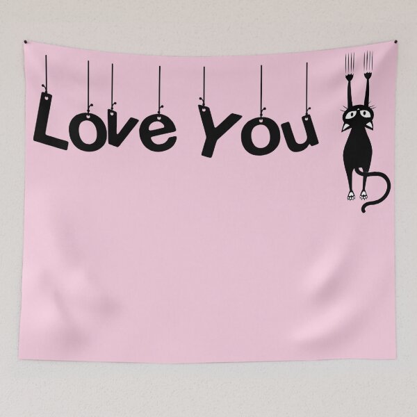 Item preview, Love You Valentine Cute Black Cat Design designed and sold by anjanaartz.