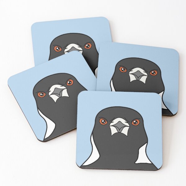 Item preview, Australian Magpie Face designed and sold by BundaBear.