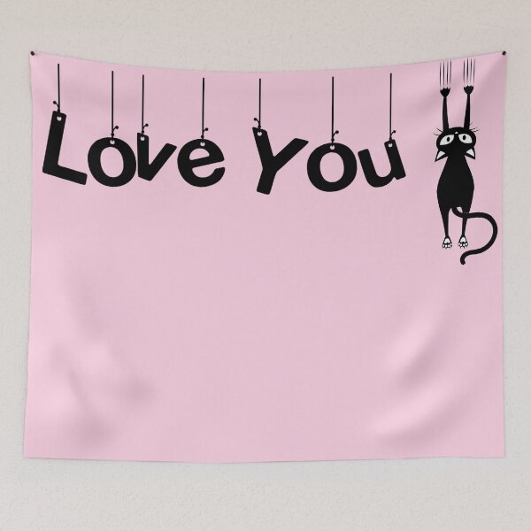 Item preview, Love You Valentine Cute Black Cat Design designed and sold by anjanaartz.