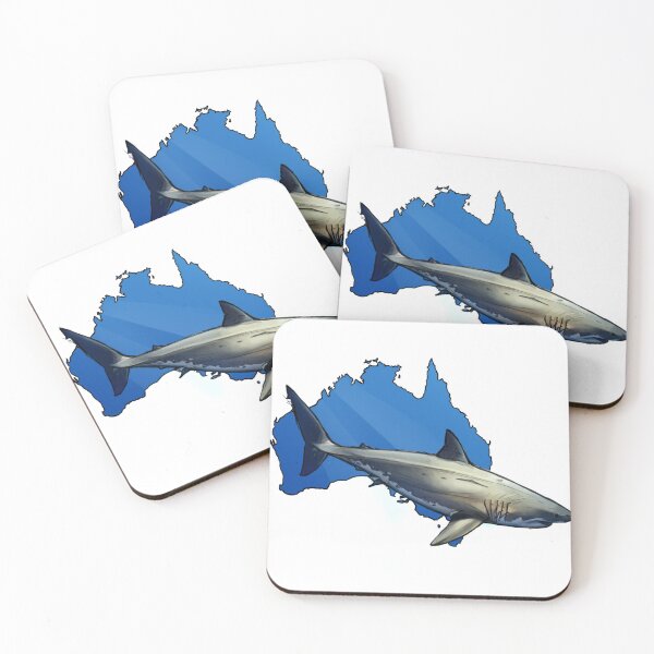 Item preview, White Sharks and Australia  designed and sold by ArtFromTheDeep.