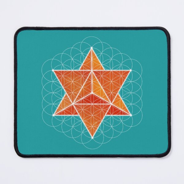 Item preview, Merkaba & Flower of Life on orange calcite designed and sold by RedCloudDesign.