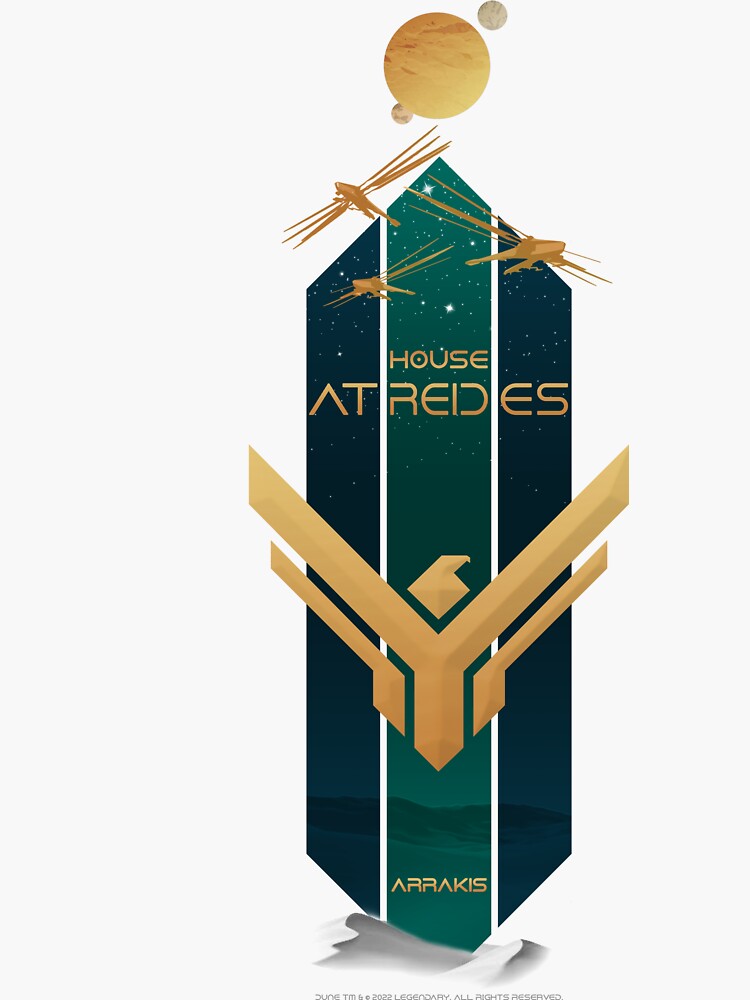 "Dune 2020 House Atreides Banner Design" Sticker for Sale by