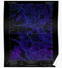 USGS TOPO Map California CA Shields Creek 300458 1963 24000 geo Inverted Poster