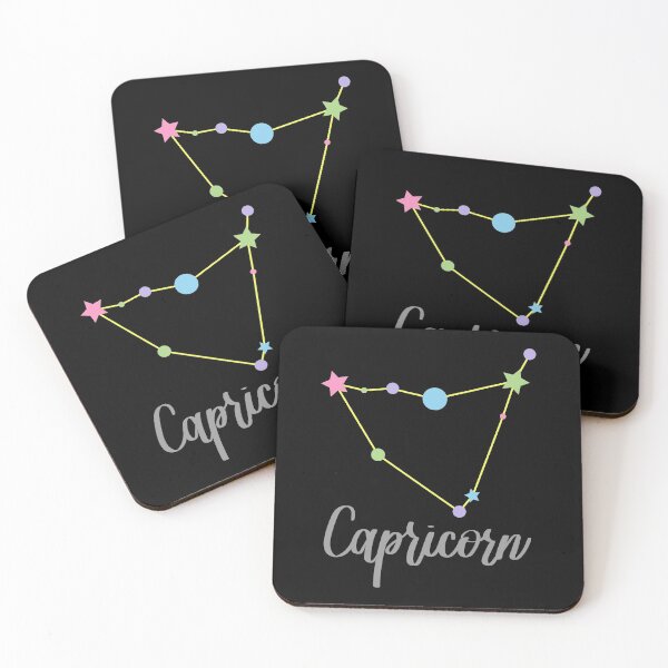 Item preview, Capricorn Zodiac Constellation in Pastels - Black designed and sold by Kelly Leung.