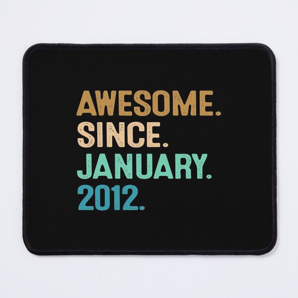 Item preview, 10th Birthday Gift 10 Year Old Awesome Since January 2012 T-Shirt designed and sold by LucyDonna.