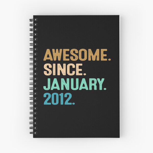 Item preview, 10th Birthday Gift 10 Year Old Awesome Since January 2012 T-Shirt designed and sold by LucyDonna.