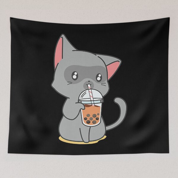 Item preview, Bubble Tea Kawaii Boba Tea Japanese Lover Cat Kitten Anime Premium designed and sold by mendozaq.