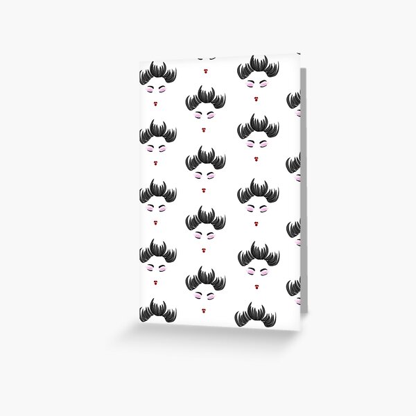 Japanese geisha pattern Greeting Card