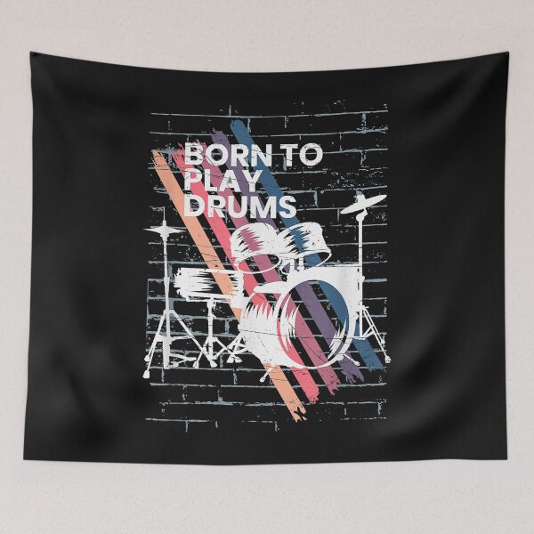 Item preview, Cool Drum Kit Percussion Vintage Retro Drummer designed and sold by Chloe43212.