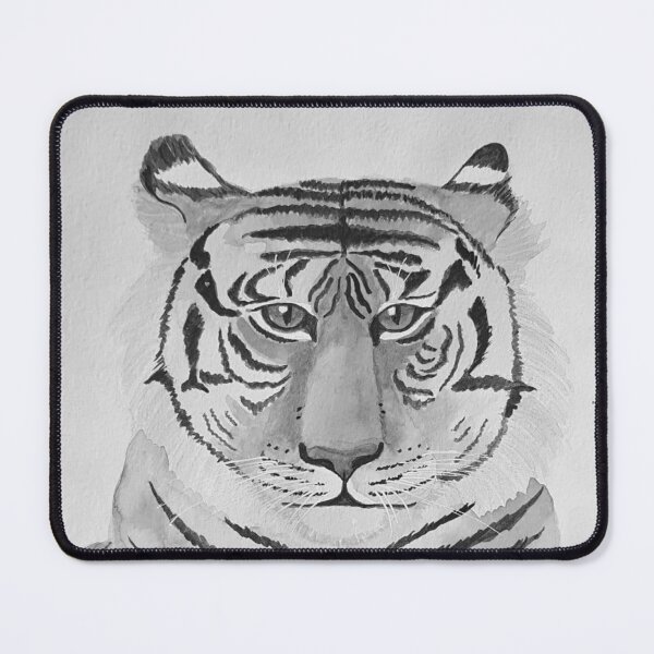 Item preview, Wild Tiger Watercolor Drawing Artwork Black and White designed and sold by Wildzhinga.